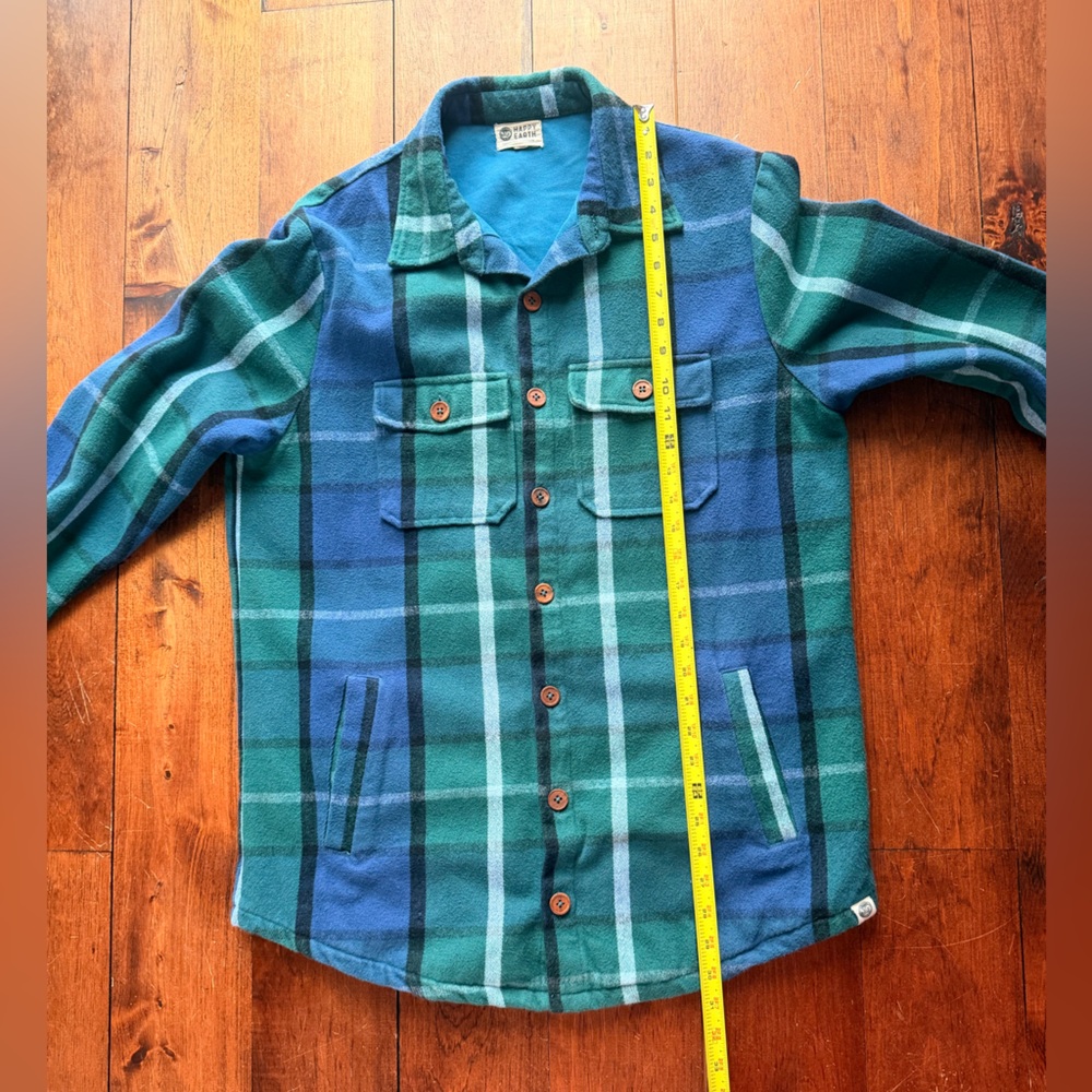 Happy Earth Forester Plaid Heavyweight Shacket Jacket Unisex Medium - Picture 8 of 10